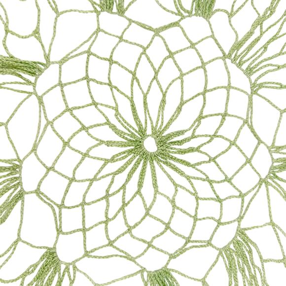 vintage lime green 20" round Doily handmade crochet home decor - Picture 2 of 7
